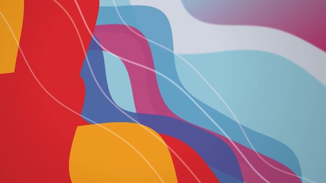 Fluid organic shapes flow gently in a seamless loop