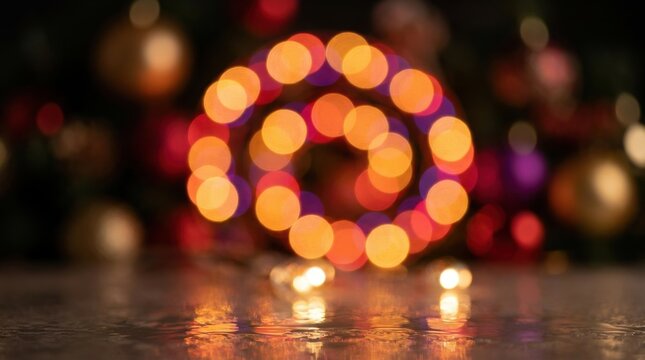 Vibrant Festive: Colorful bokeh illuminating an abstract background 