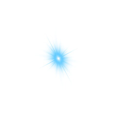 Fototapeta premium Soft Blue Glowing Starburst and Radial Light Effect
