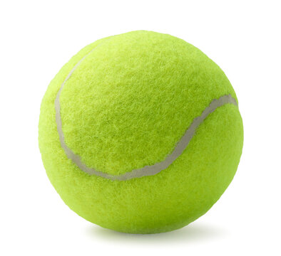Tennis ball close-up on a white. Isolated