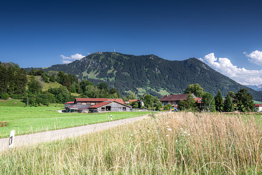 Germany, Bavaria, Allgaeu, Gruenten mountain, Peak of "Gr&uuml;nten" near Immenstadt