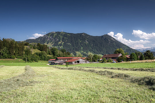 Germany, Bavaria, Allgaeu, Gruenten mountain, Peak of "Gr&uuml;nten" near Immenstadt
