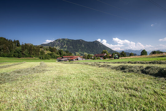 Germany, Bavaria, Allgaeu, Gruenten mountain, Peak of "Gr&uuml;nten" near Immenstadt