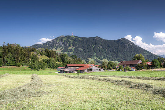 Germany, Bavaria, Allgaeu, Gruenten mountain, Peak of "Gr&uuml;nten" near Immenstadt