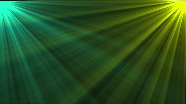 Lens Flare Light Rays Shining Downward on Black Background Cinematic Green Spotlight Volumetric Light Beams Motion Graphic