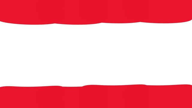 Animated basic abstract red shape bright, animation video on white background