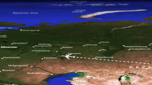 Flight From Seoul SOUTH KOREA Oslo NORWAY with flag pins