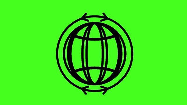 Global Exchange animation video on green screen