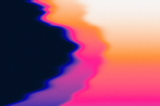 Abstract neon gradient background, thermal heatmap wallpaper with grain texture, fluid wavy backdrop