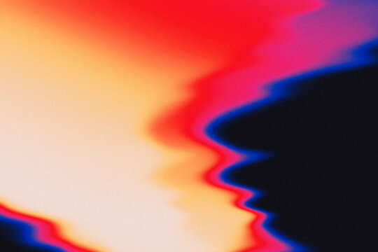 Abstract neon gradient background, thermal heatmap wallpaper with grain texture, vibrant fluid color transition