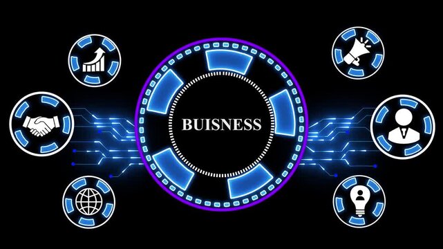 Business Model Canvas concept. Innovative tool that helps entrepreneurs and business owners to map out business model in a structured.4K technology Animation.4k......