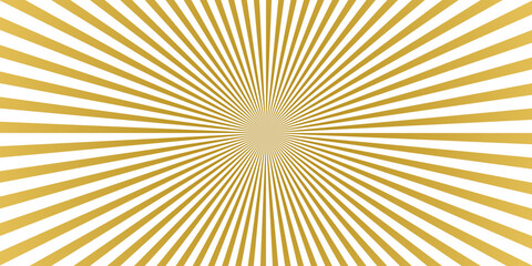 Fototapeta premium Refined gold radial burst background. Abstract sunray dynamic radial stripes vector. Elegant design for presentation, packaging and backdrop.