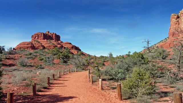 Bell rock and hiking trail near Sedona, Arizona, USA 