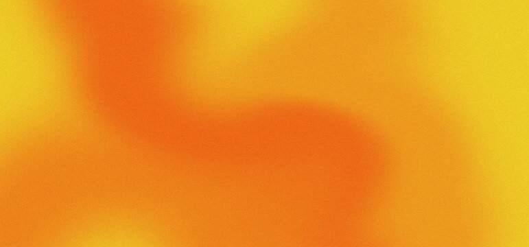 Abstract Grainy Textured Orange and Yellow Gradient Background with Smooth Blurred Waves for Summer Cover, Poster, and Digital Banner Design