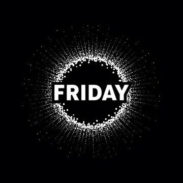 Friday celebration with glowing spark explosion. Vibrant weekend party background with dynamic light effects for promotions.