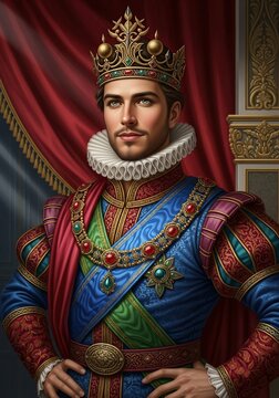 王冠に輝く、絢爛たる regal portrait