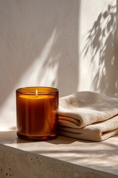 Linen Light Candle