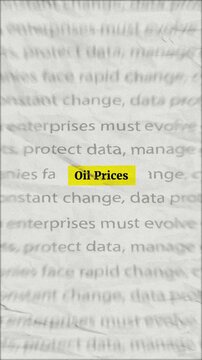 Oil Prices - Text News Headline Effect Match Cut