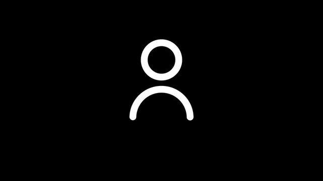 User animated icon with alpha channel. Perfect for project and Explainer Video