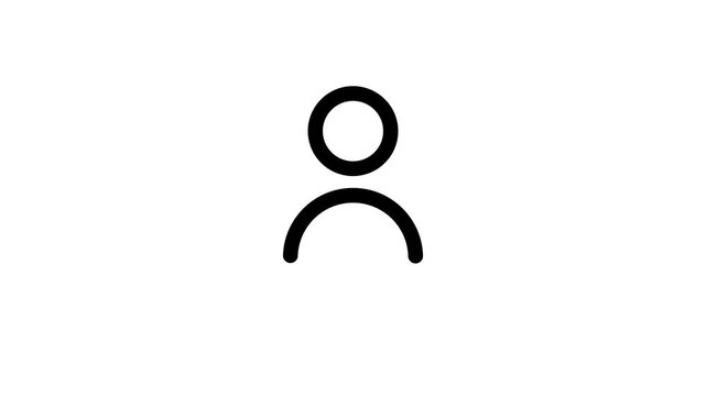 User animated icon with alpha channel. Perfect for project and Explainer Video
