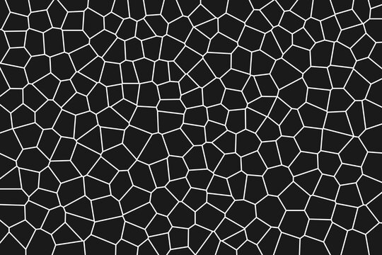 Dark Minimalist Voronoi Mosaic Tile Texture for Modern Backdrop