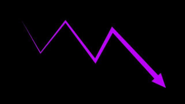 Cost reduction idea. Cost decrease money down arrow. corporate business efficiently save cost and company resources by reduction. Animation of 4k video. 