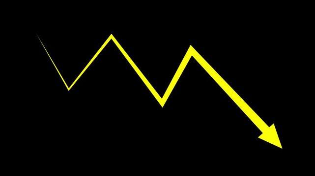Cost reduction idea. Cost decrease money down arrow. corporate business efficiently save cost and company resources by reduction. Animation of 4k video. 