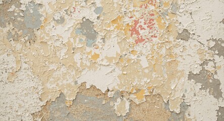 Fototapeta premium Peeling Paint Texture on Wall in Neutral Tones