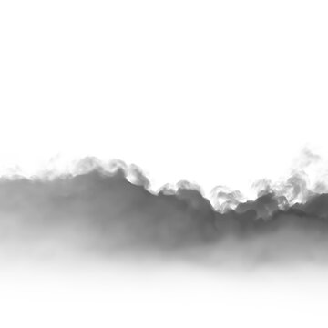 Cloud formation in black on a transparent background captures the essence of nature's design and structure at different heights