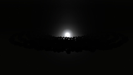 The Kuiper Belt. 3d illustration © Wublie