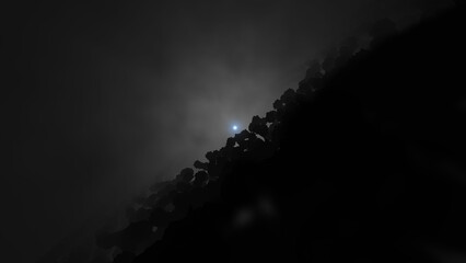 The Kuiper Belt. 3d illustration © Wublie