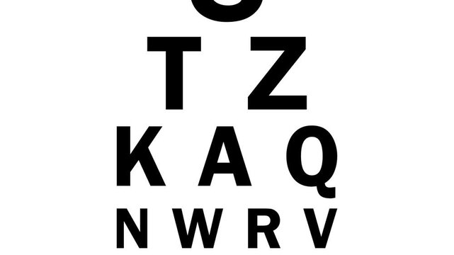 Eye Sight Test Board Animation
