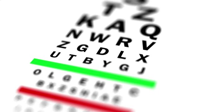 Eye Sight Test Board Animation