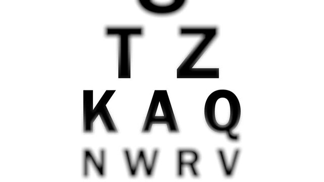 Eye Sight Test Board Animation