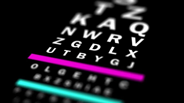 Eye Sight Test Board Animation
