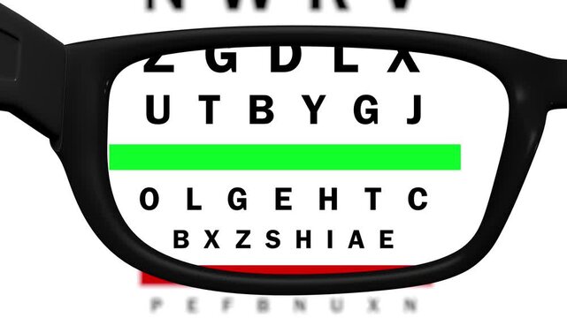 Eye Sight Test Board Animation
