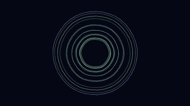 An abstract circular pattern composed of multiple layered concentric rings creating a hypnotic visual effect suitable for technology, science, or artistic design themes in digital projects