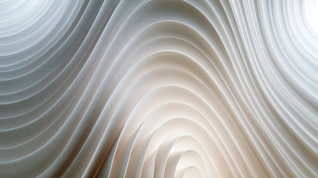 Abstract Modern Architectural Wave Background with Soft Curves