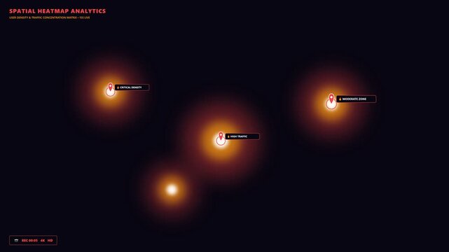 Heatmap Analytics Map Animation | Data Visualization Motion Graphic