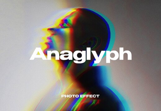 Anaglyph Glitching Photo Effect For Poster And Social Media Design
