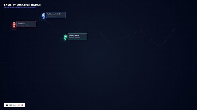 Pin Drop Location Map Animation | GPS Marker Motion Graphic