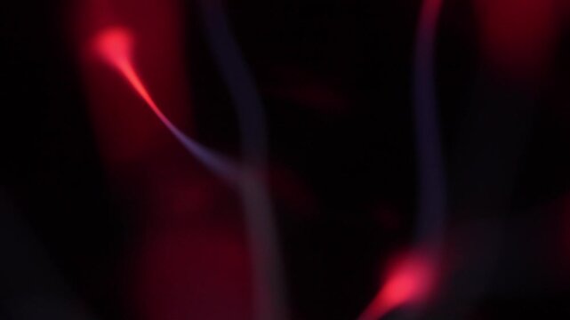Close-up of electrical discharge rays from a plasma ball.