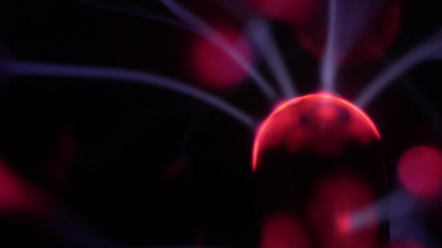 Close-up of the plasma ball coil that works to generate electric rays. Coil on the right side.