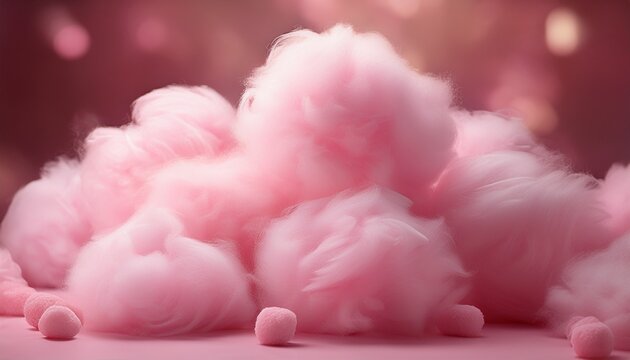 sweet soft cotton candy background fluffy pink pastel candyfloss texture abstract blurred dessert ai generated