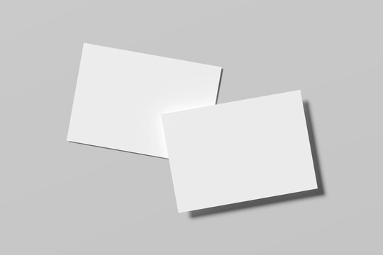 Realistic blank postcard illustration for mockup
