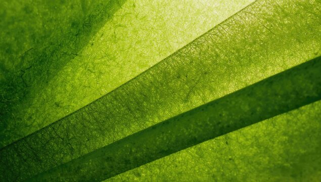 Closeup of Green Leaf Textures with Backlight in Natural Light