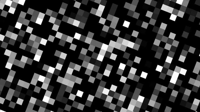 mosaic blur censored animation of monochrome pixelated graphic bar . Monochromatic Identity Obfuscation Grid for Sensitive Media Privacy and Censorship 4k video