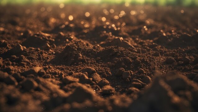 Black dirt and earthy ground texture with a clean background pattern.