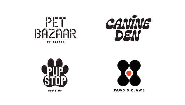 Modern Minimalist Pet Business Logos Collection