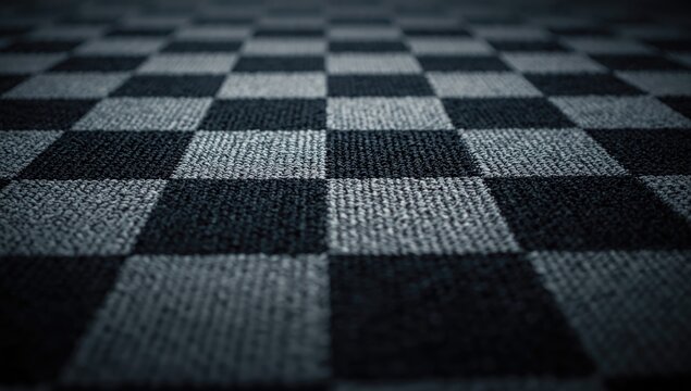 Textured Checkerboard Pattern with Dark and Light Squares in Closeup View